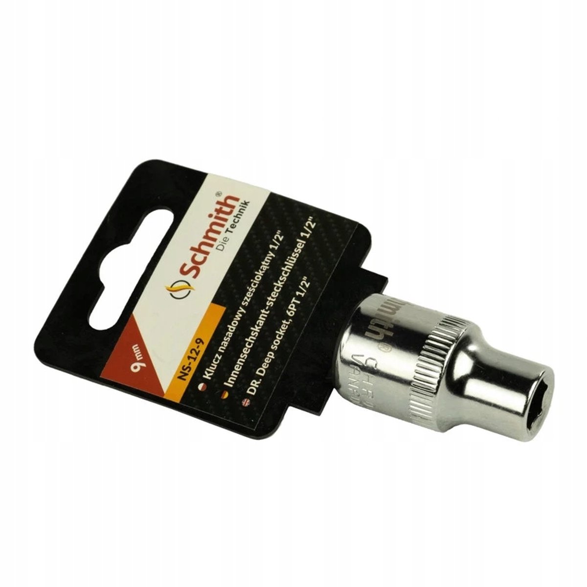 Schmith 1/2" 9 mm zeskantdop - CrV-staal