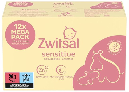 Zwitsal Sensitive Billendoekjes Voordeelverpakking 684 doekjes