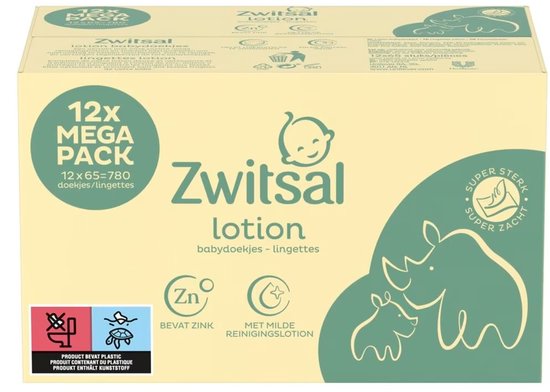 Zwitsal Billendoekjes | Voordeelverpakking | Zwitsal Lotion Billendoekjes 12x65