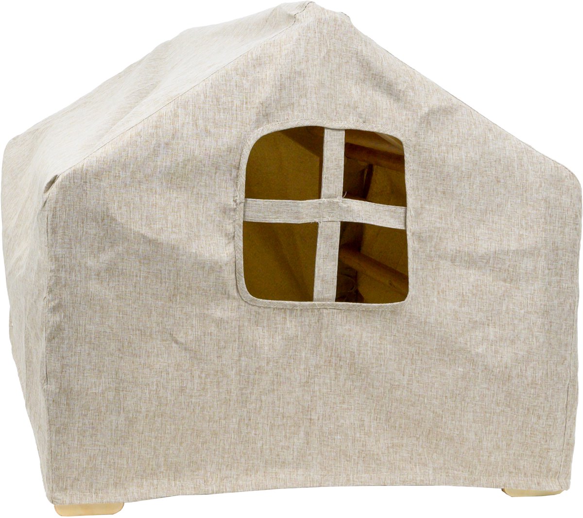 Babiem® Ben - Klimrek - met Mini-Huisje Doek - Houten Speelgoed - Klimrek Kinderen - Bevordert Fysieke Ontwikkeling - Vanaf 3 Jaar - Montessori Speelgoed - FSC — afbeelding 2