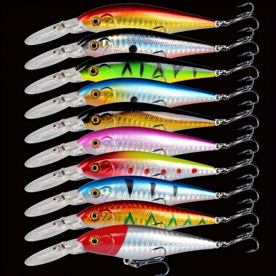 Leurres - 10 Chevilles - 9,2 grammes - 10 cm - Brochet - Sandre - Perche - Bar