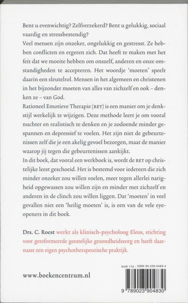 Achterkant boek 'Niets moet, alles mag' met tekst en ISBN.