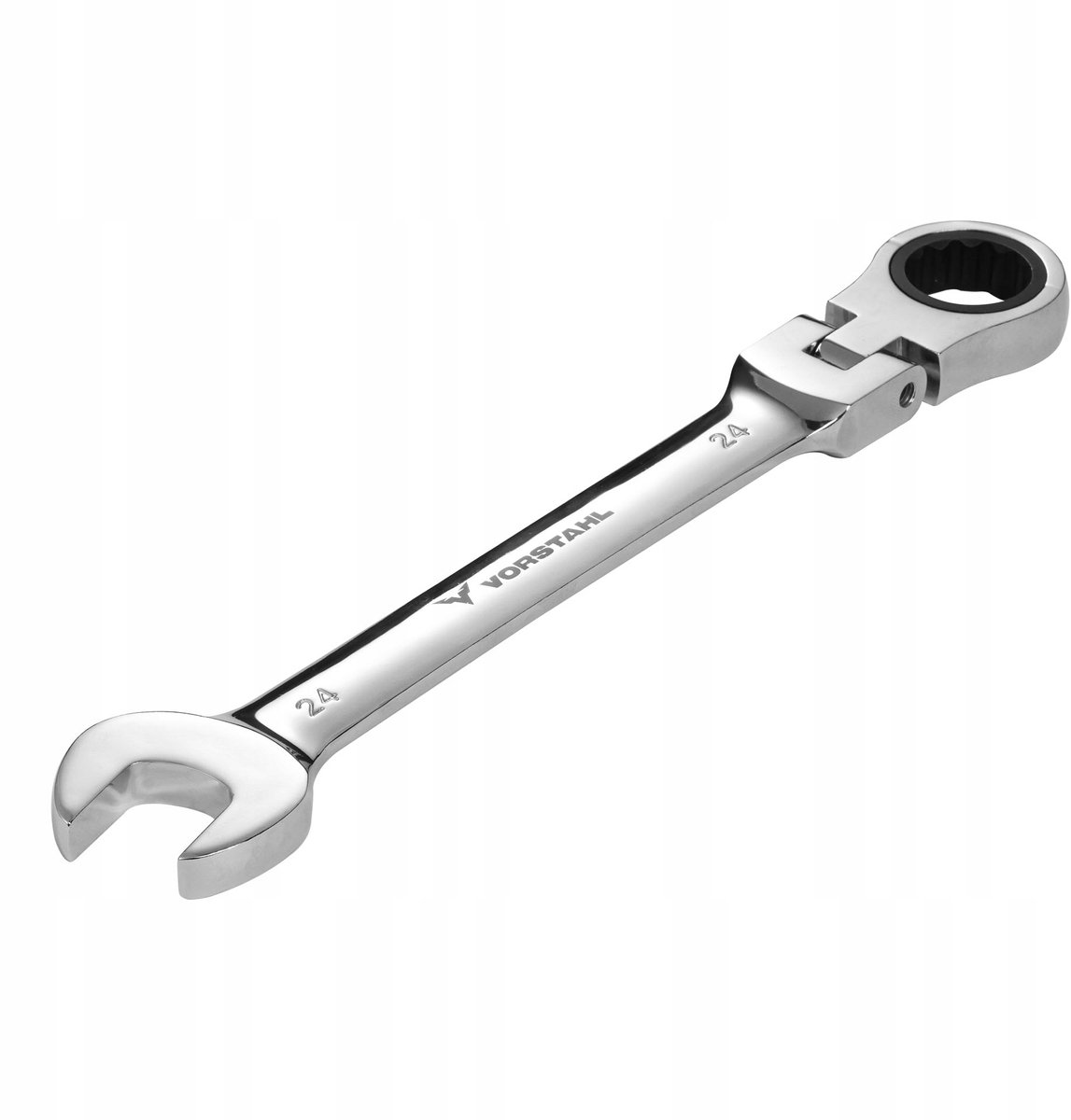 Vorstahl Ring-gaffelsleutel met Ratel 19mm, 72 Tanden, 180° Draaibaar