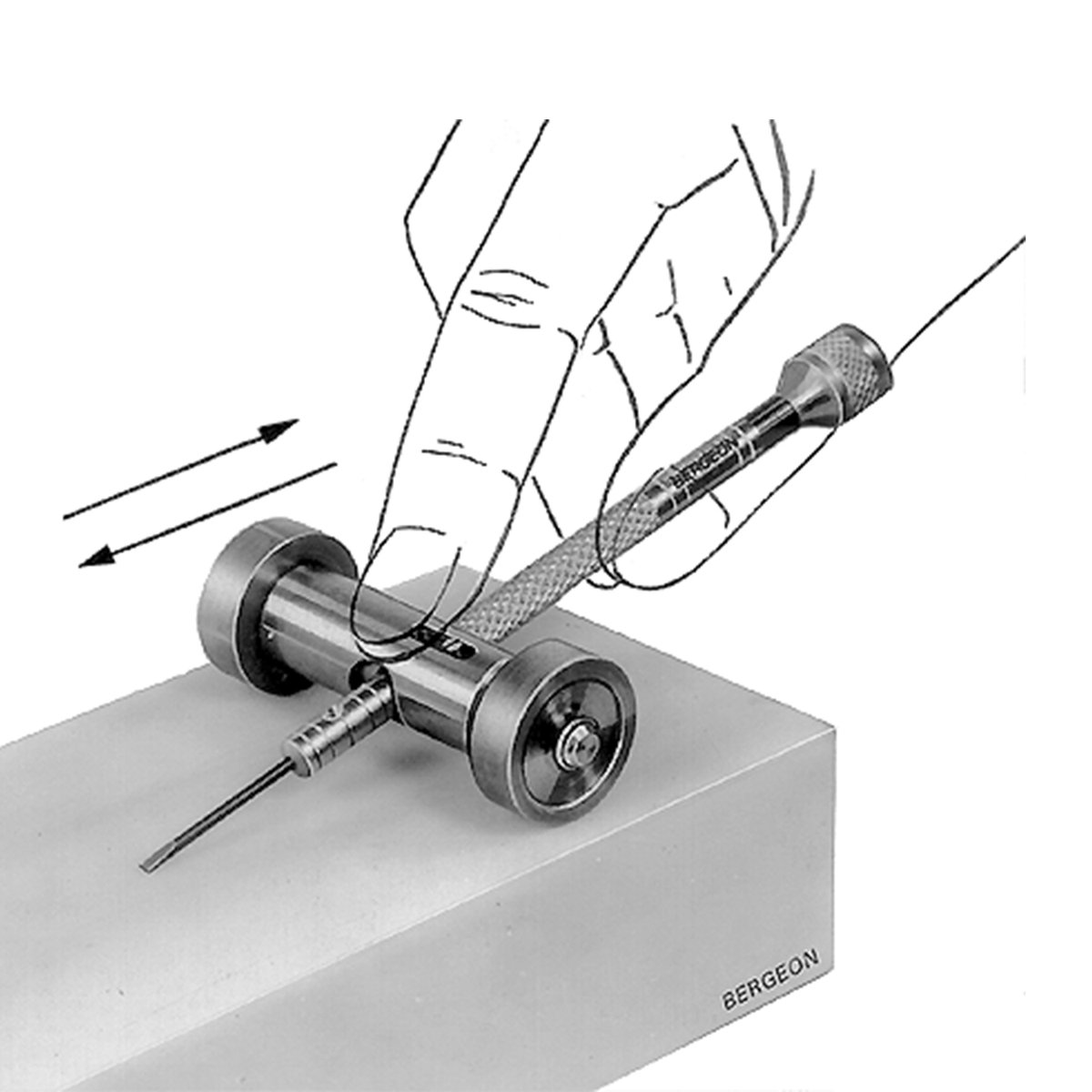 Bergeon 2461 Slijpgereedschap, voor schroevendraaierbladen, schroevendraaieraccessoires, voor vakmensen