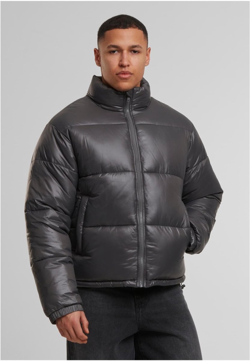 Urban Classics Shiny Gewatteerd jack XL Grijs