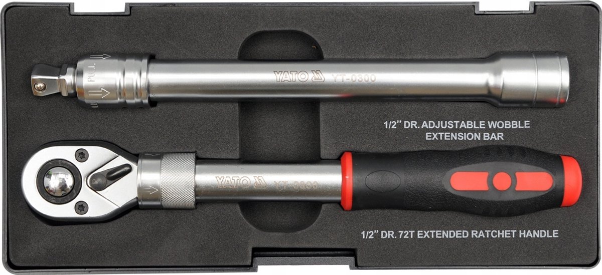 Yato Ratelsleutel Set 1/2" met Verlengstuk