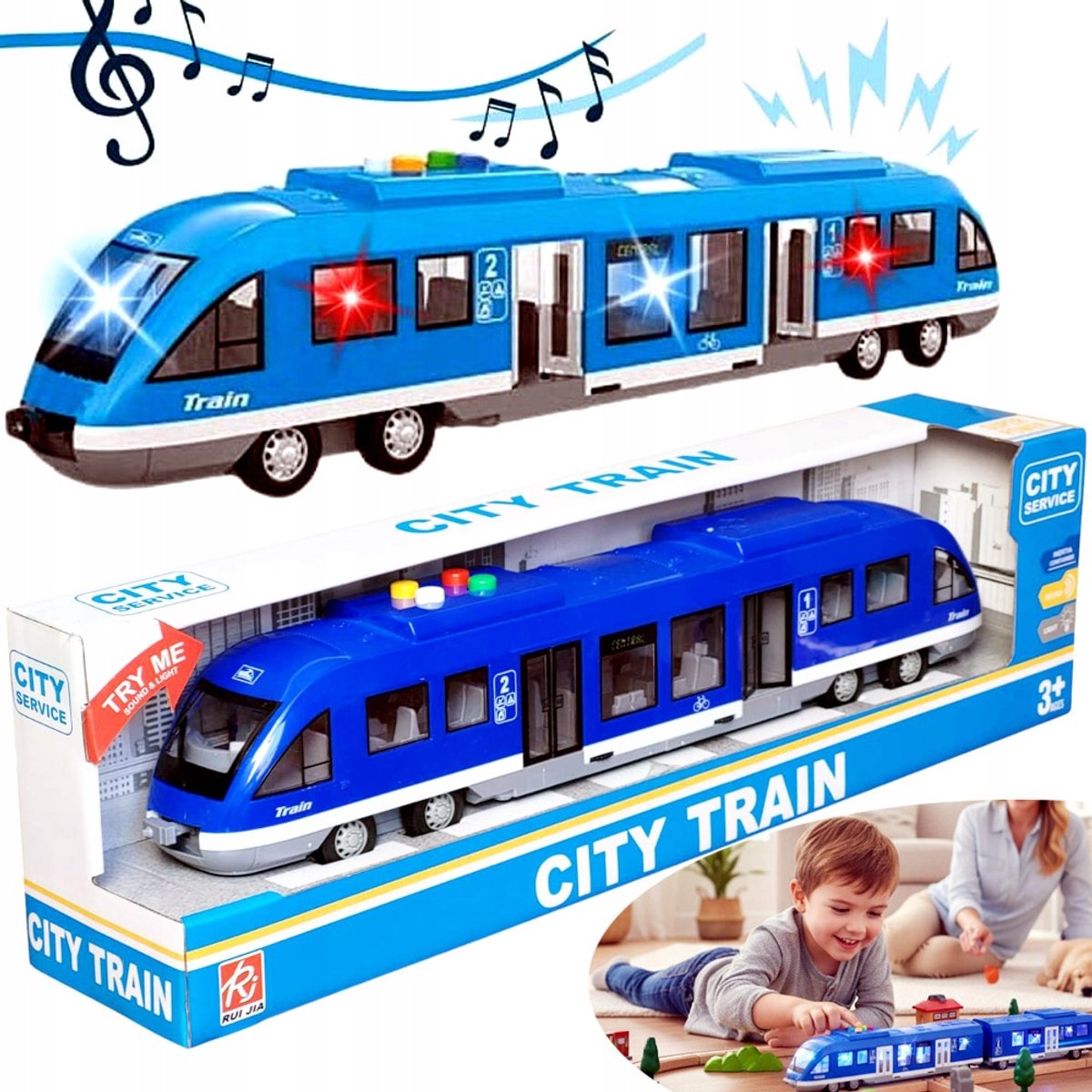 Interactieve Tram Speelgoed met Licht & Geluid, Deuren Open