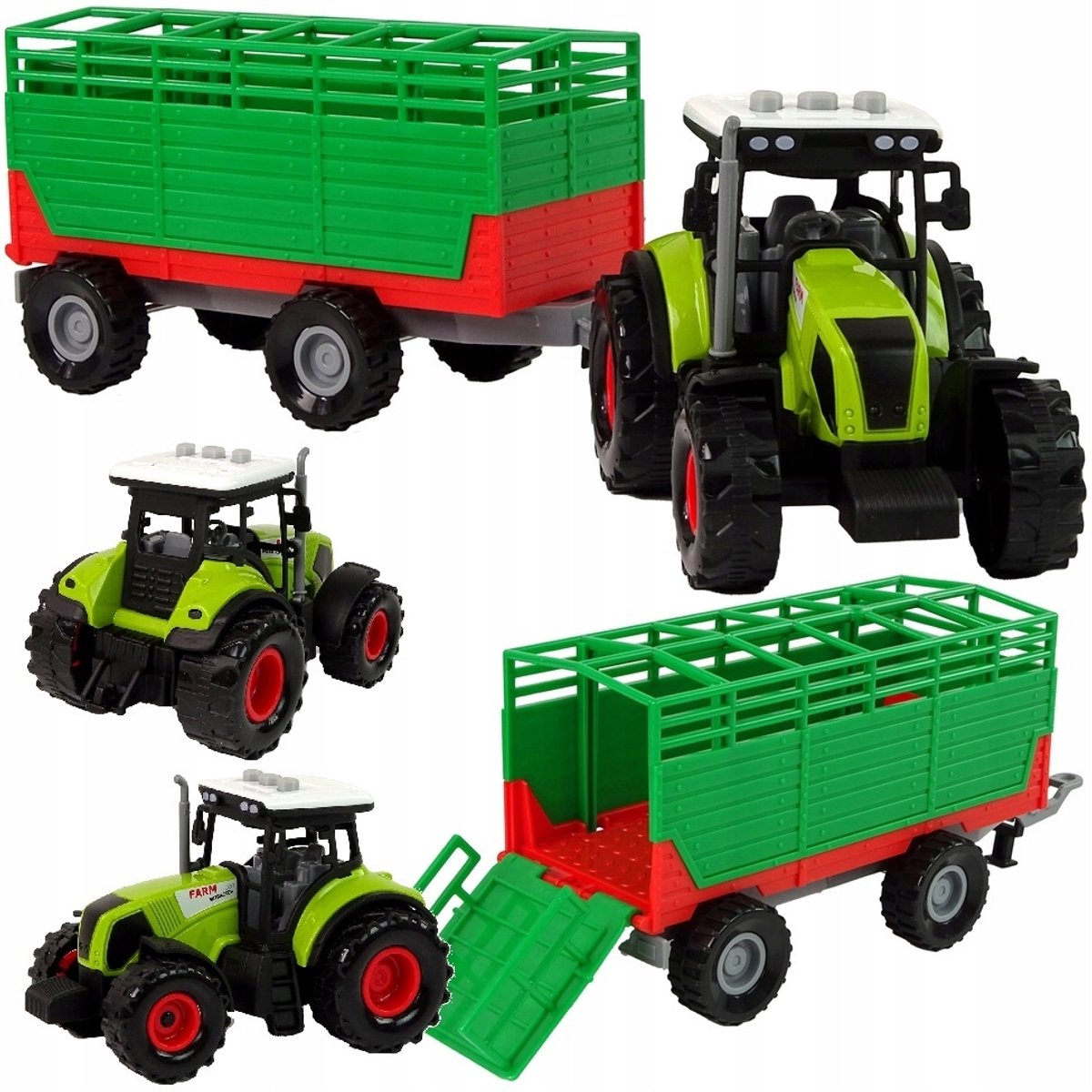 Boerderijtraktor met Aanhanger - LED Licht & Geluid