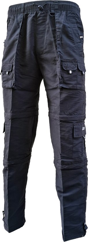 Pantalon de randonnée zippé Micro Zwart à séchage rapide, léger, taille 2XL, pour femmes et hommes.
