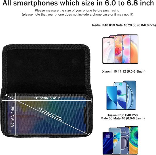 Mobiele Telefoon Heuptas Smartphone Hoes Met Magneetsluiting 