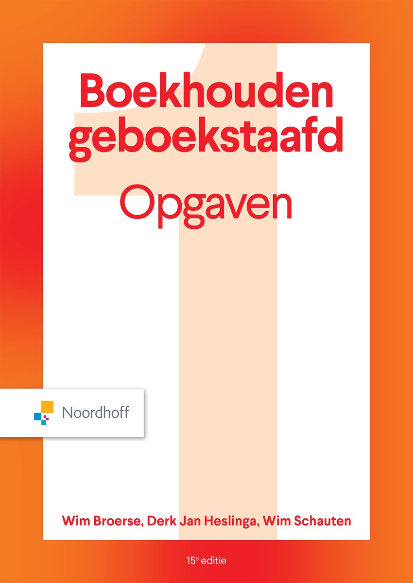 Omslag van Boekhouden geboekstaafd 1 Opgavenboek