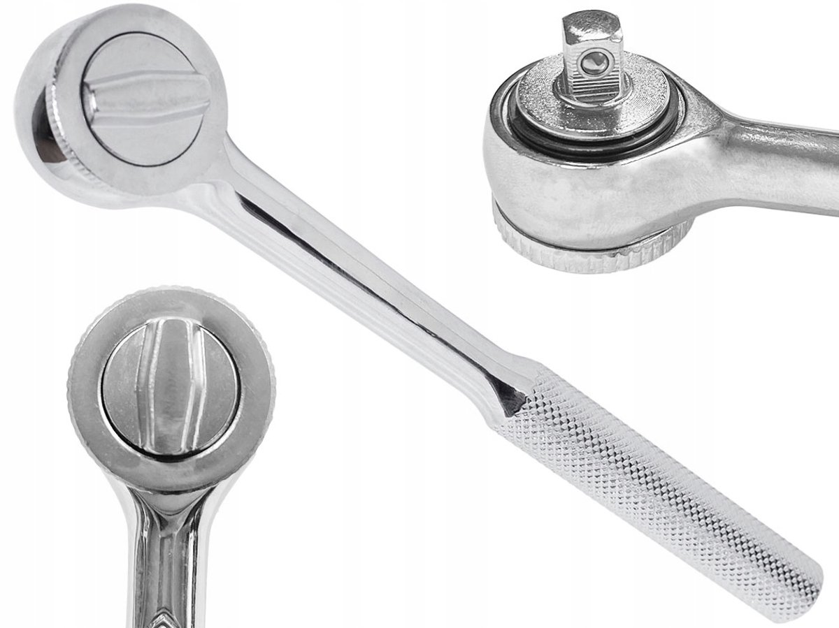 King Tony Ratelsleutel 3/8" 203mm 45 Tands Chroom