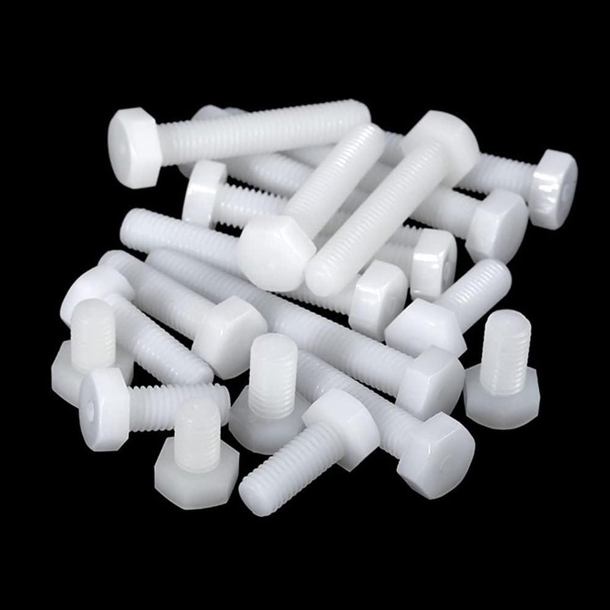 Provento - Nylon zeskantschroefbout Kunststof schroef wit M12*30 mm, 10 stuks - Duurzame bevestigingsmaterialen met brede toepassing.