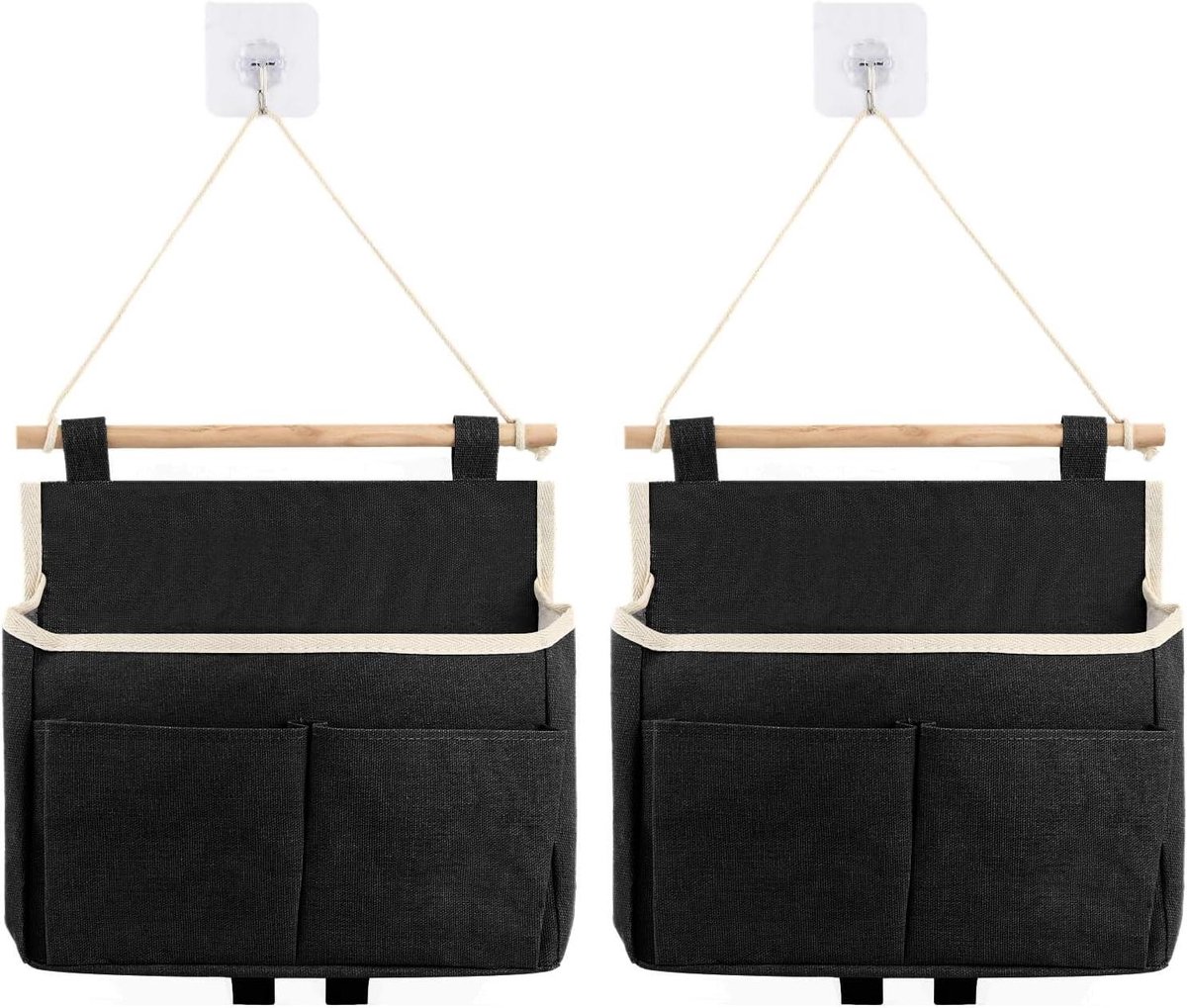 Provento - Hangende organizer met hoge capaciteit en 2 haken voor badkameropslag