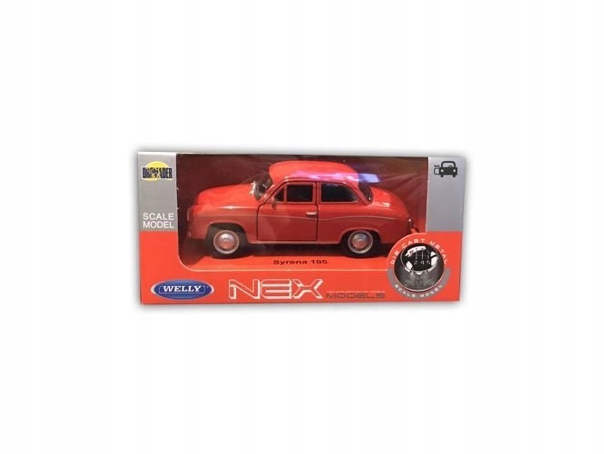 Welly Syrena 105 Model Auto 1:34 Metaal Rood