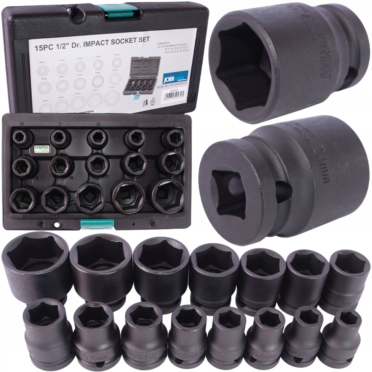 Honiton Slagdoppenset 1/2" 10-32mm 15 Delig