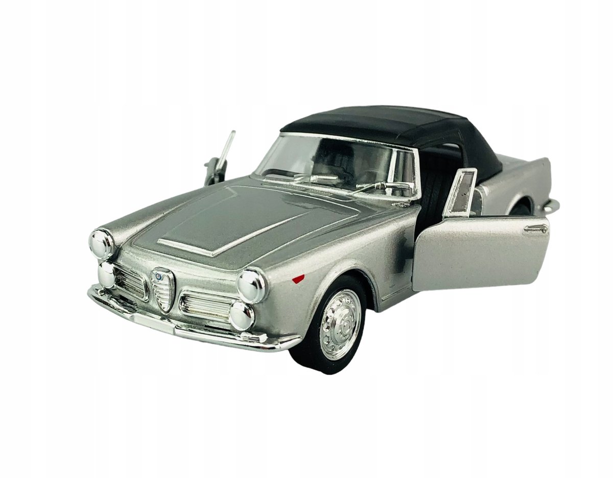 Welly 1960 Alfa Romeo Spider 2600 Metaal Model 1:34 Zilverkleurig