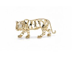Eviva Home Deco Gouden Opengewerkt Tijger Beeld - Luxe Design Dierenfiguur uit de 'Jungle Passion' Serie - Hét Statement voor jouw Interieur