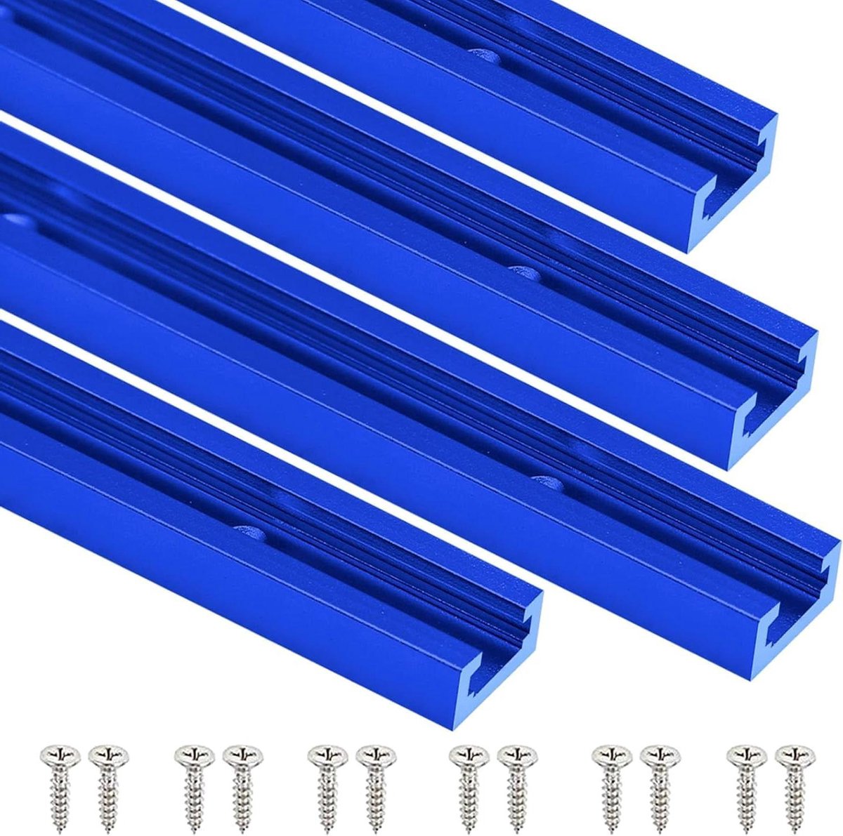 Provento - Aluminium Dubbel Snijprofiel 305mm met Schroeven voor Houtbewerking