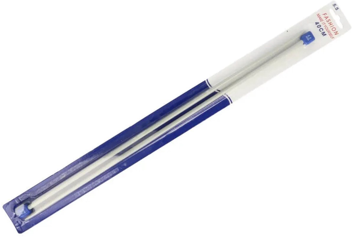 Breinaalden met knop 40cm 5.50mm