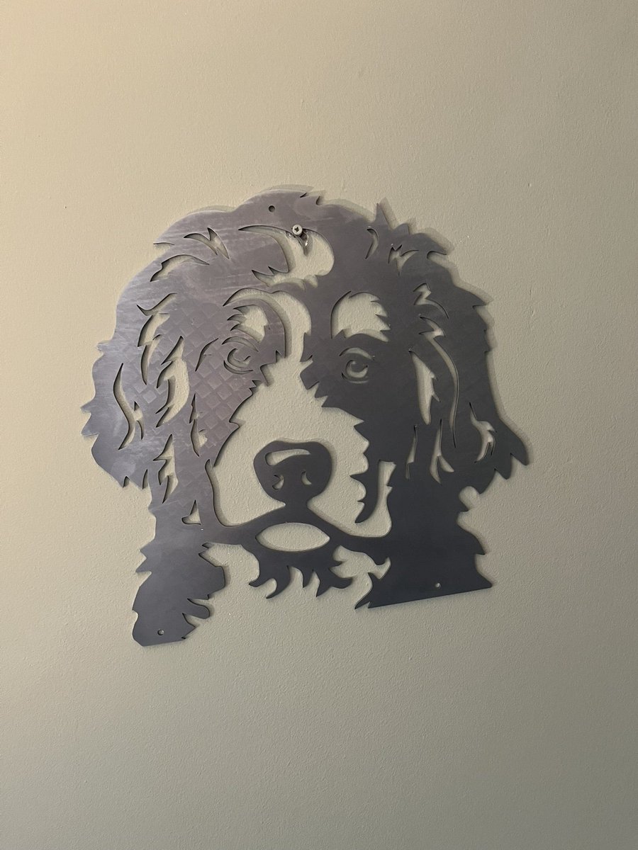 Metalen Hond - Bernerdoodle - Tuindecoratie - Metaalversiering - Cortenstaal