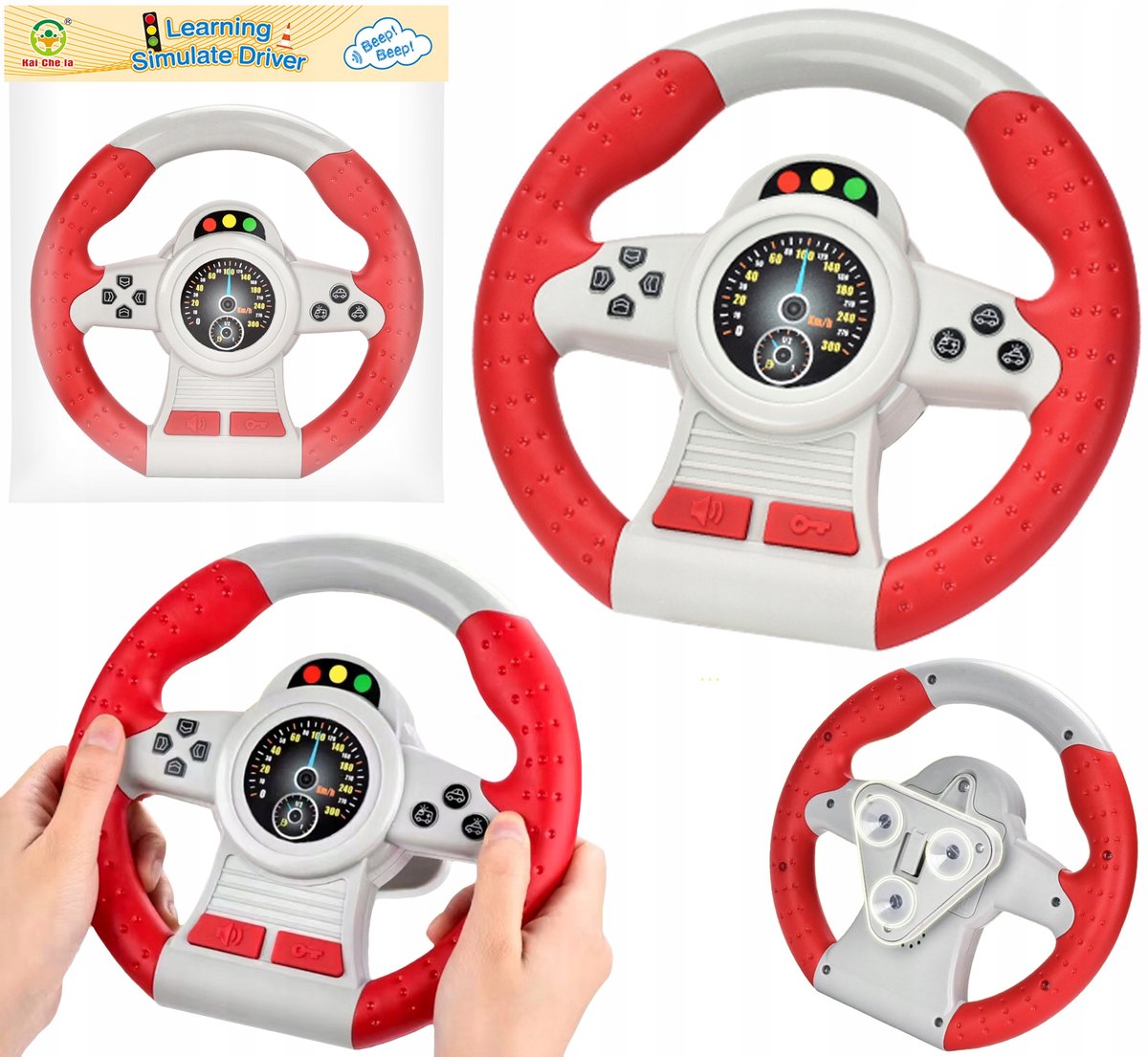 Interactieve Kinderstuur: Geluid & Licht, Rijsimulator Speelgoed