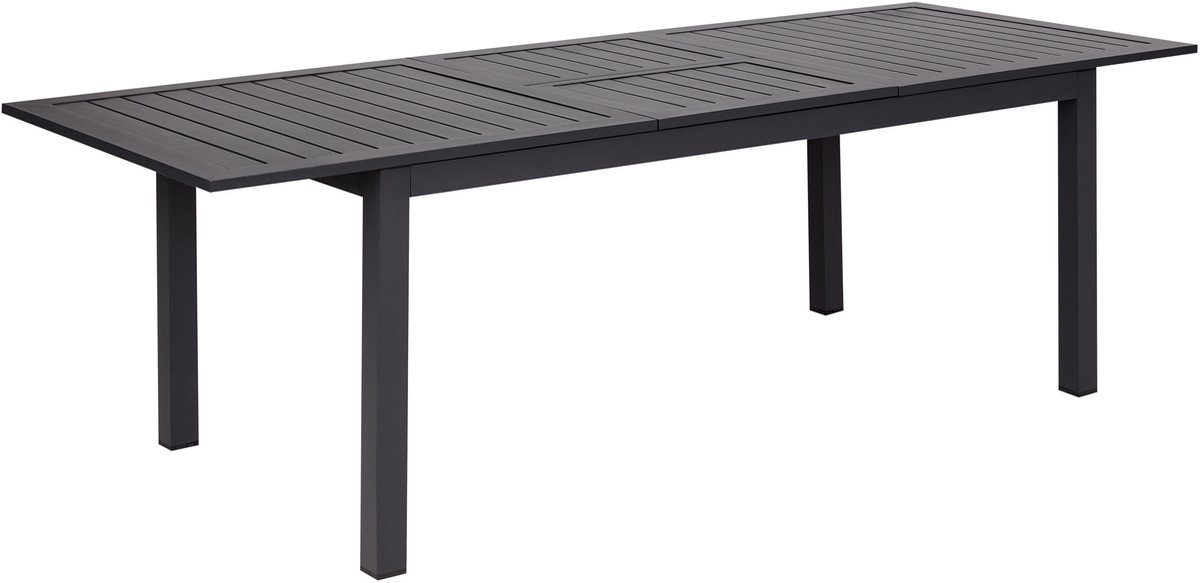 SKALOMA - Tuintafel - Donkergrijs - 180/240 x 90 cm - Aluminium