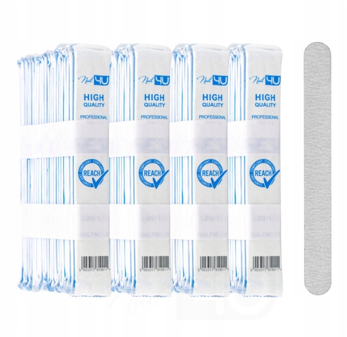 Nail4U Basic Nagelvijl Recht 100/180 - Set van 100 stuks