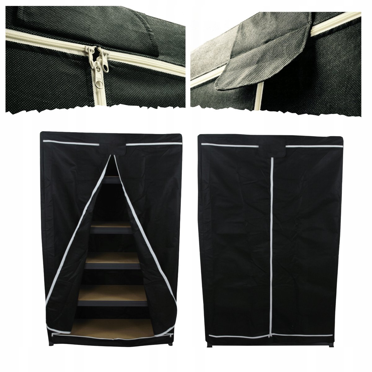 Zwarte Hoes voor Rek 180x180x30cm - Duurzaam en Beschermend