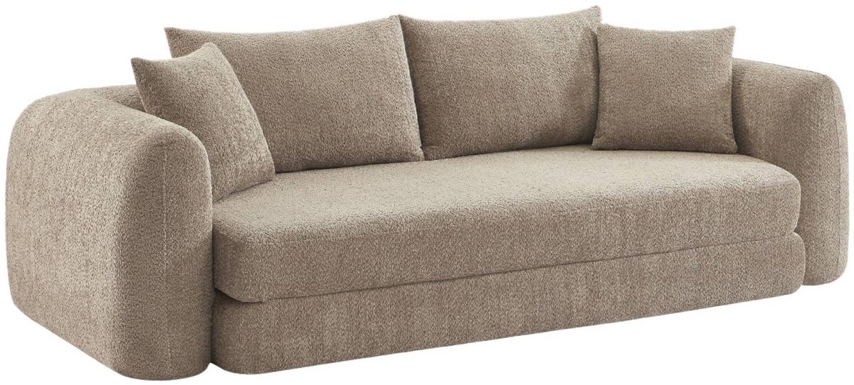 sweeek Slaapbank met 3 zitplaatsen 243 x 112 x 66 cm - sweeetch taupe