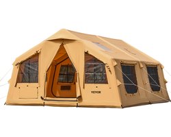 VEVOR Opblaasbare Tent voor Kamperen 8-12 Personen Glamping Tent 4.8×3.6×2.2m