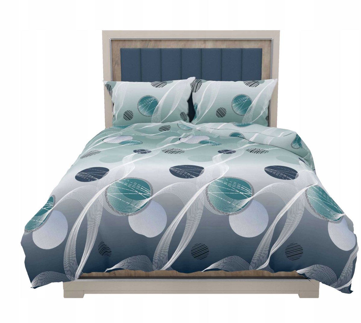 Zaratex Katoenen Satijnen Dekbedovertrek Set 160x200cm Turkoois
