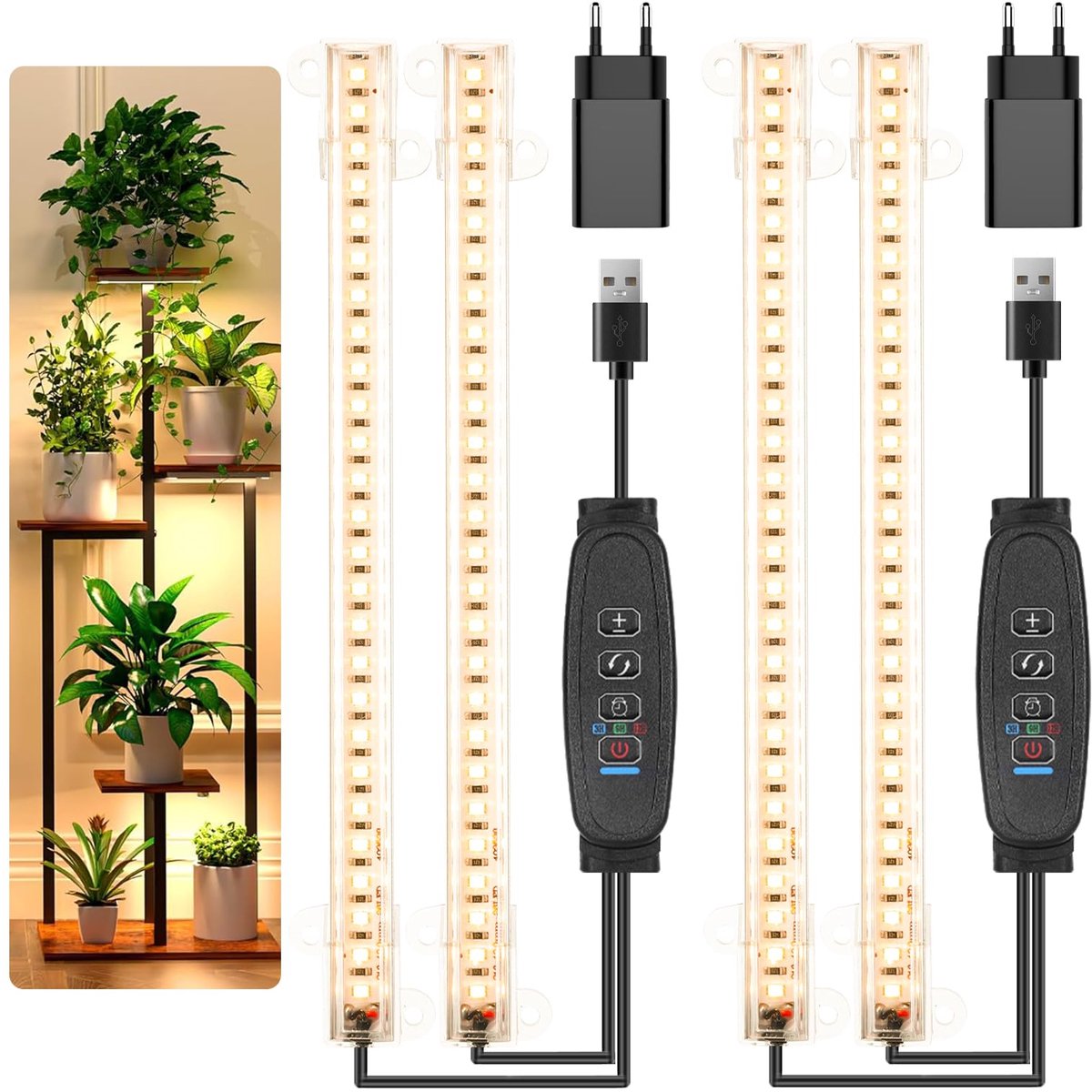 Unyqoos® LED Kweeklamp met Timer en Dimbare Standen voor Binnenplanten