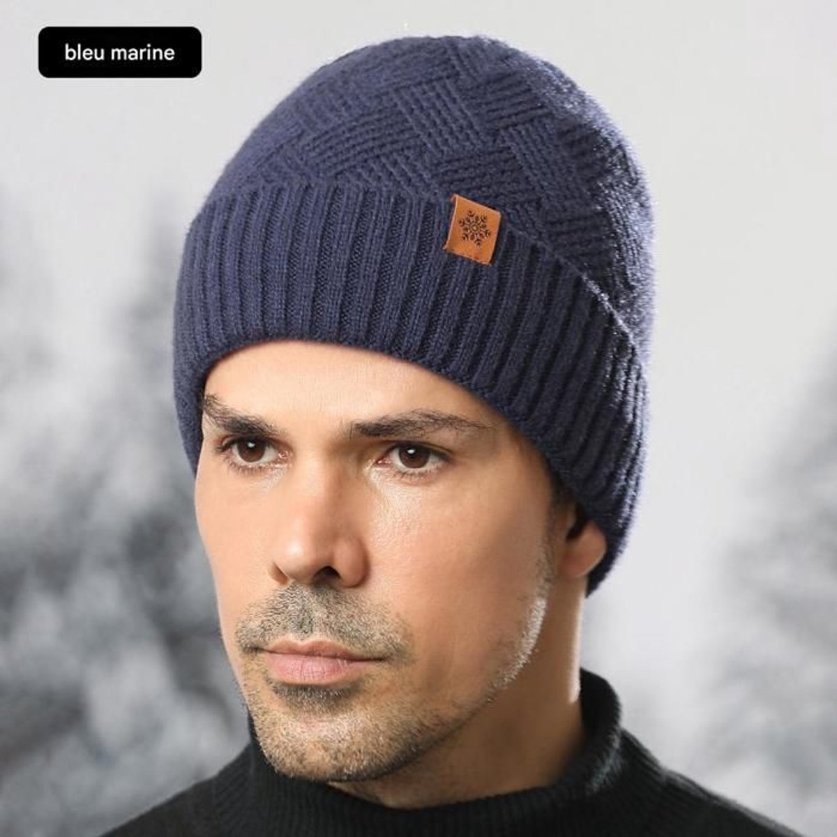 Mannen Winter Set 3-delig - MutSjaal Handschoenen - Alpaca Wol Mix - Marineblauw - Gevoerd Warm - Winddicht - Elastisch Ademend - Uniseks Design - Dagelijks Gebruik — cadeau in Mode & Accessoires - foto 8