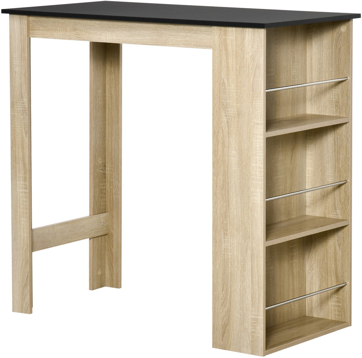 HOMCOM Bartafel - Spaanplaat - 112x57x106cm - Natuurlijk hout