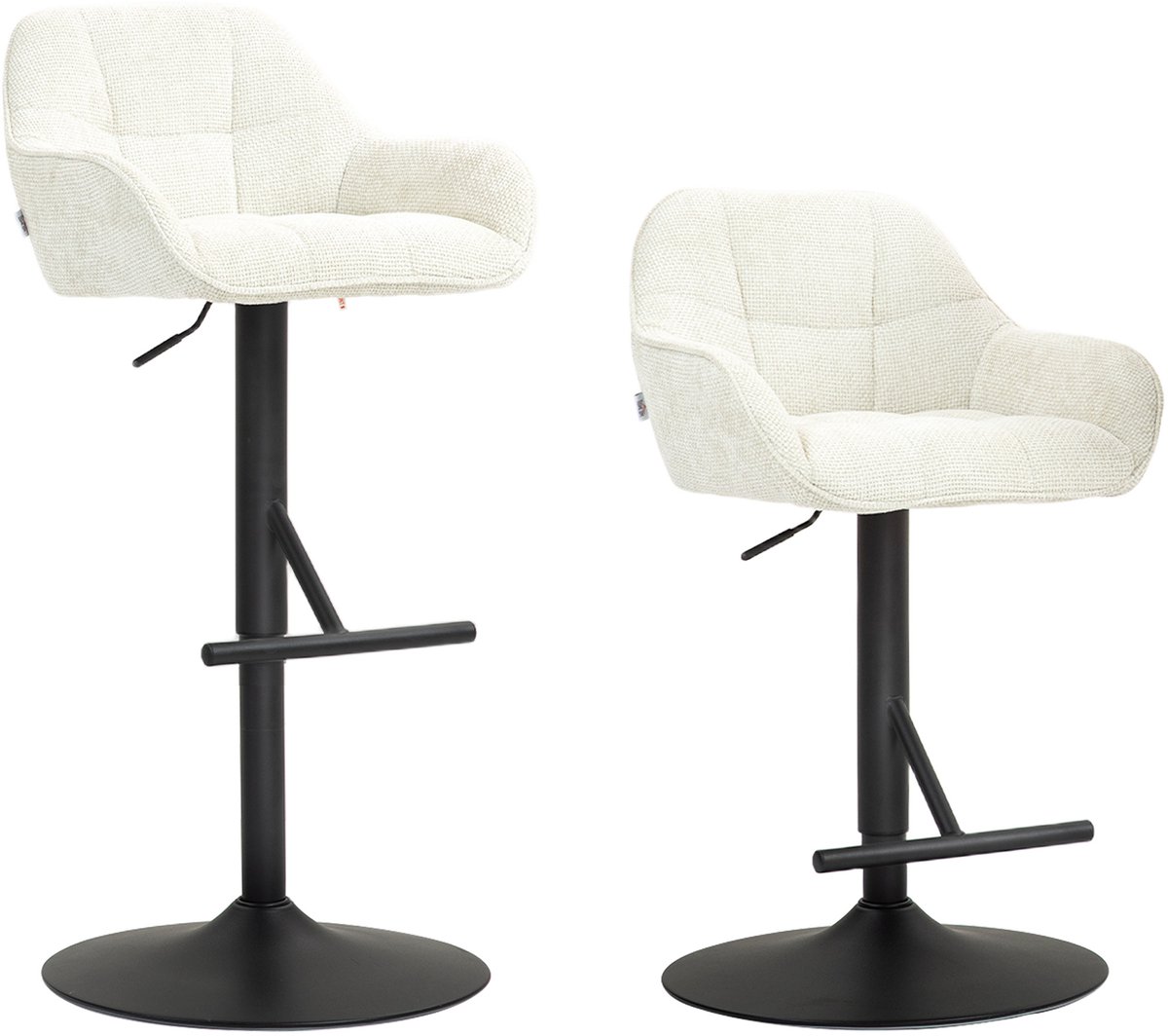 HOMCOM-Barkruk-Polyester-52,5x53x108cm-Crème