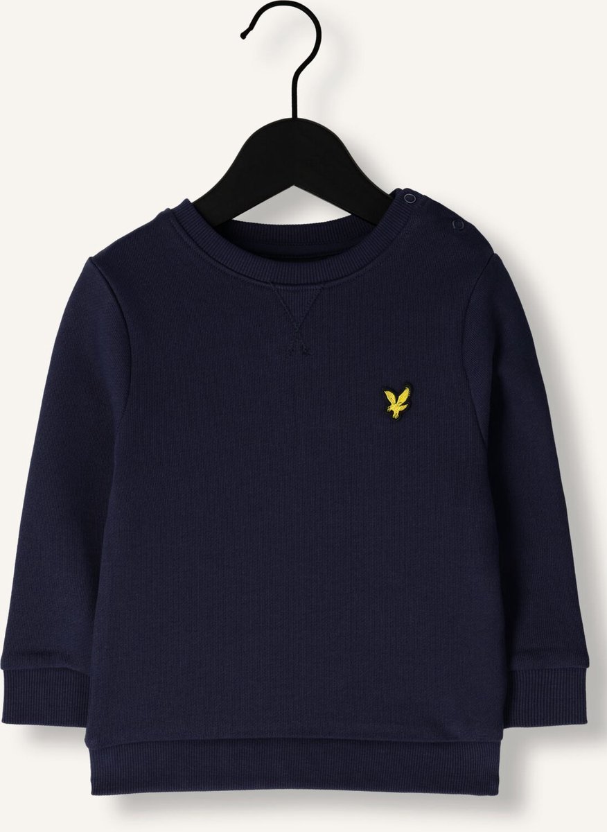 Lyle & Scott Plain Crew Neck Sweatshirt Truien & Vesten Unisex - Sweater - Hoodie - Vest- Donkerblauw - Maat 92/98