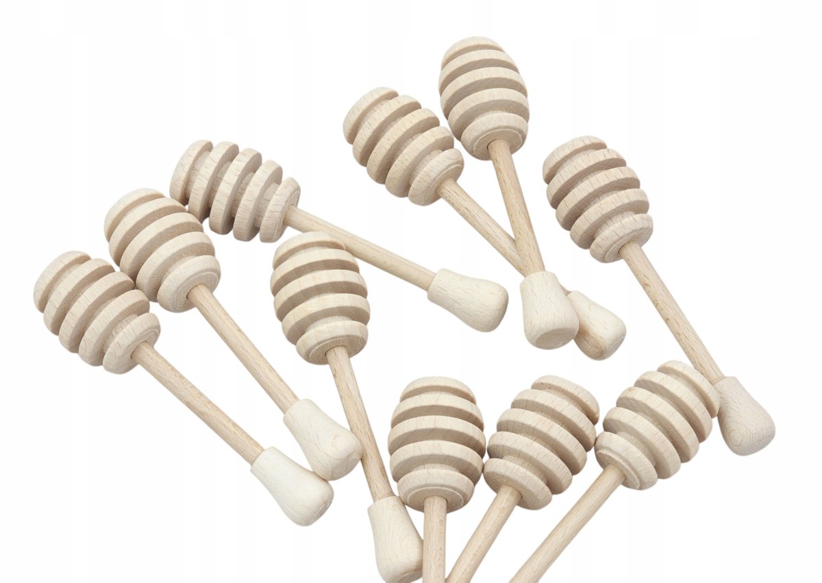 Houten Honinglepelset - 10 stuks, 10 cm