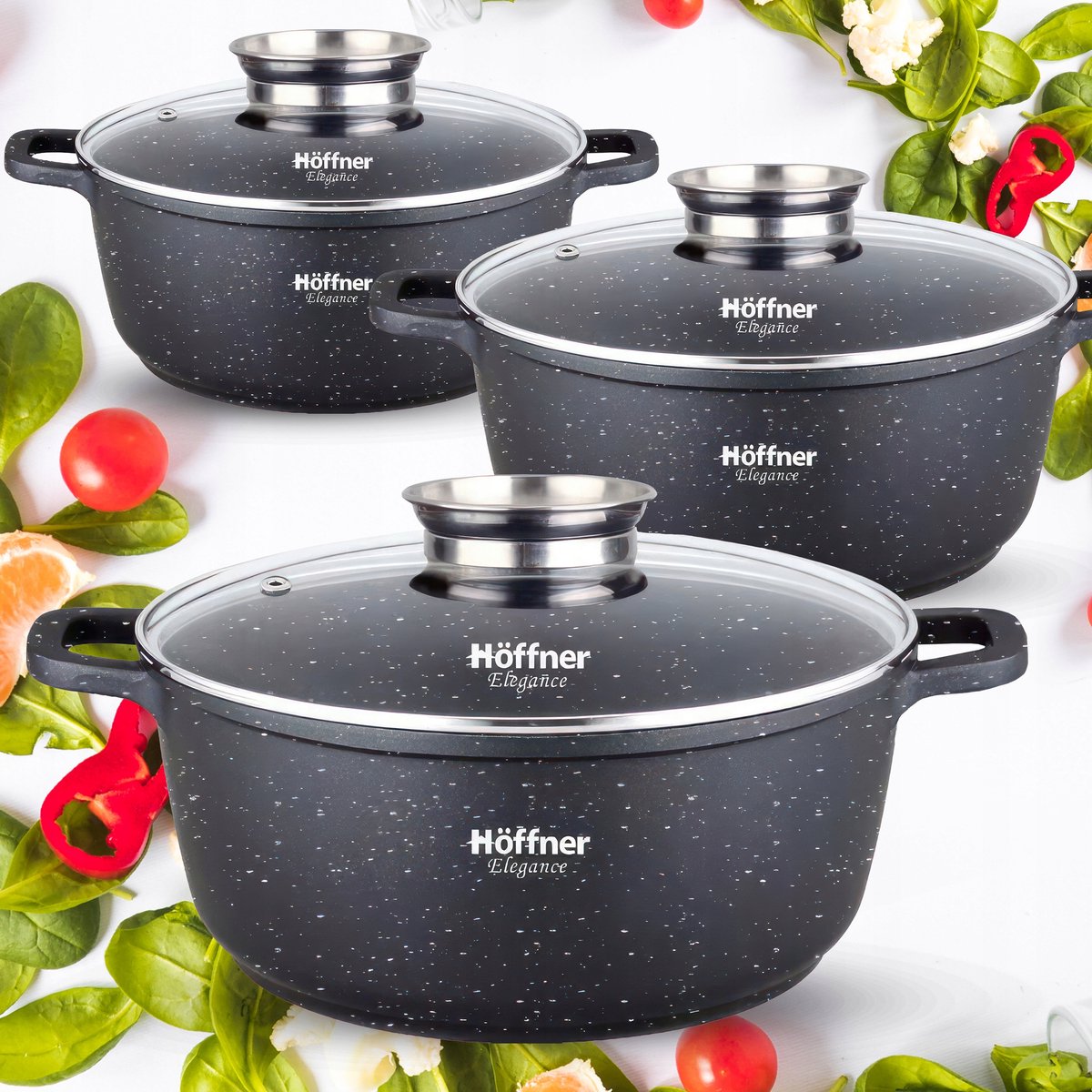 Marmite Set met Anti-aanbaklaag - 3 Delig - 20/24/28 cm