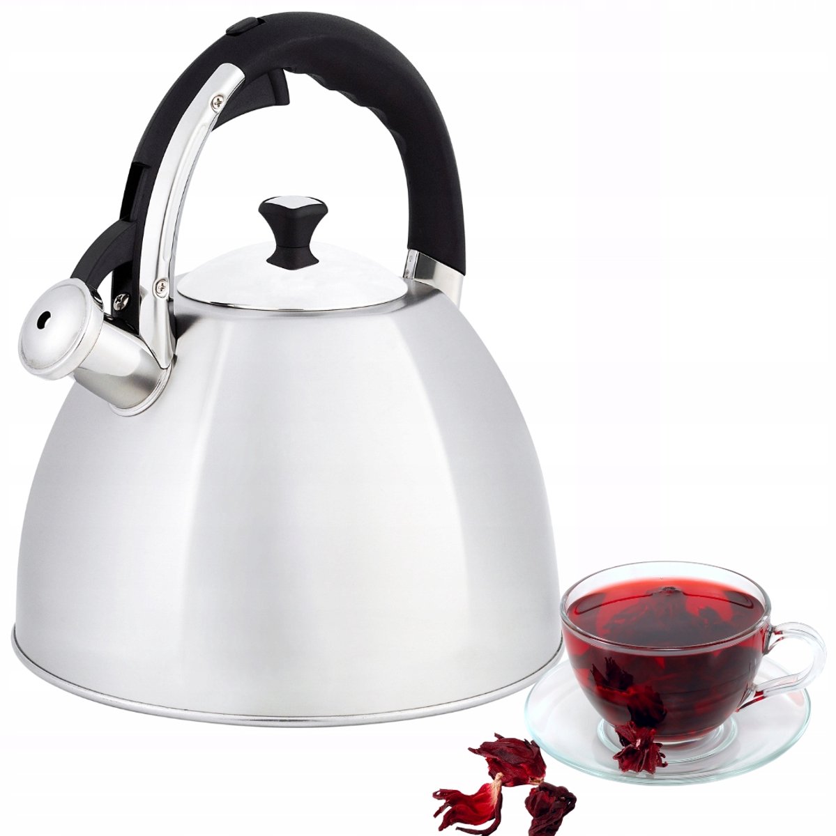 RVS Fluitketel 3.2L - Gas & Inductie - Ergonomische Greep