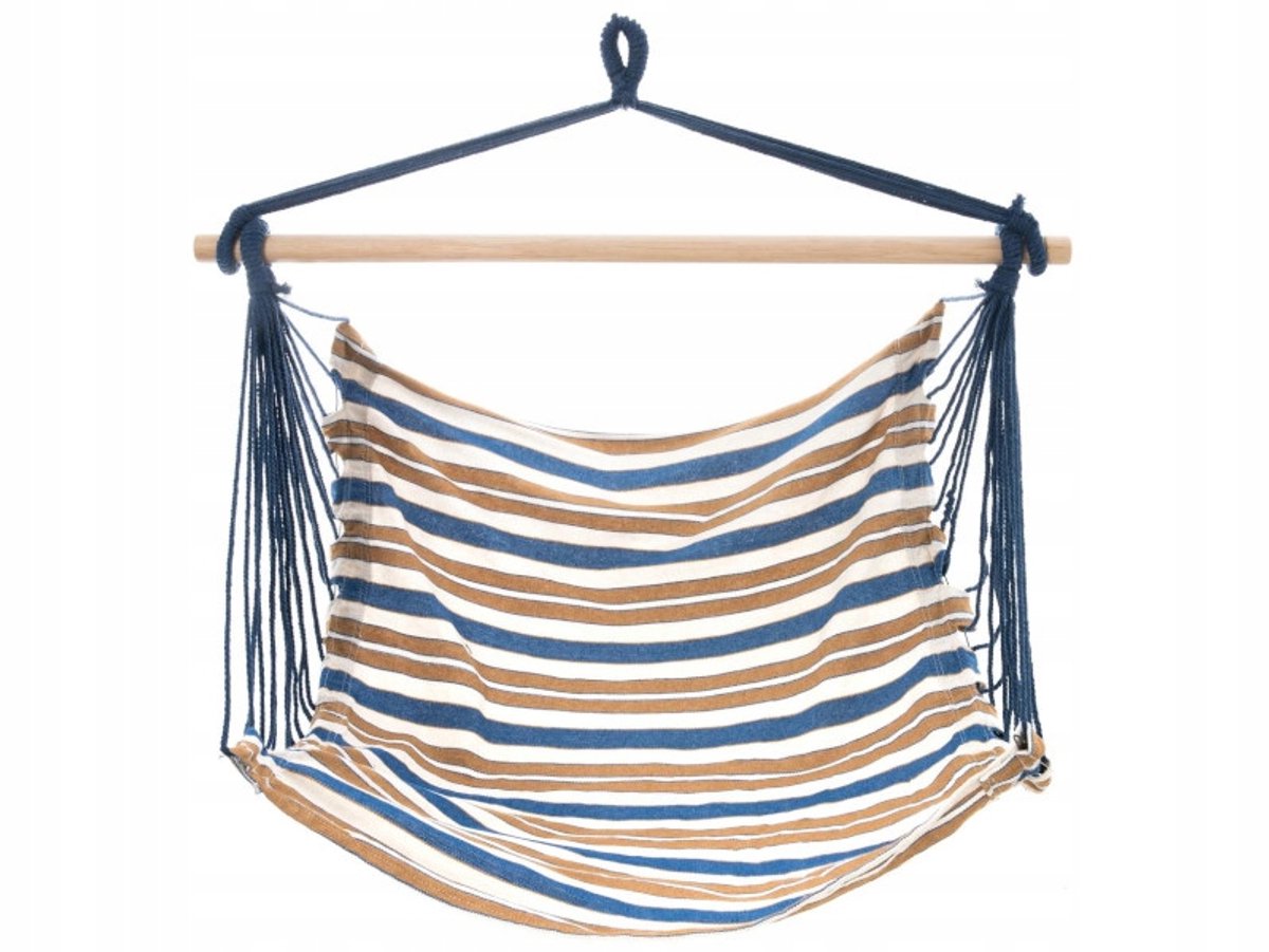 Braziliaanse Hangmat Stoel 100x100cm met Spreidstok - Tropische kleuren