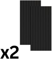 Akoestische Panelen - 2 Stuks - 60X120cm - 3-Zijdig - 13mm - Mat Zwart - Geluidsabsorptie - Flexibel - Stijlvol Ontwerp - Akupanel - Akoestische Wandpanelen - Akoestisch Paneel - Akoestische Wand