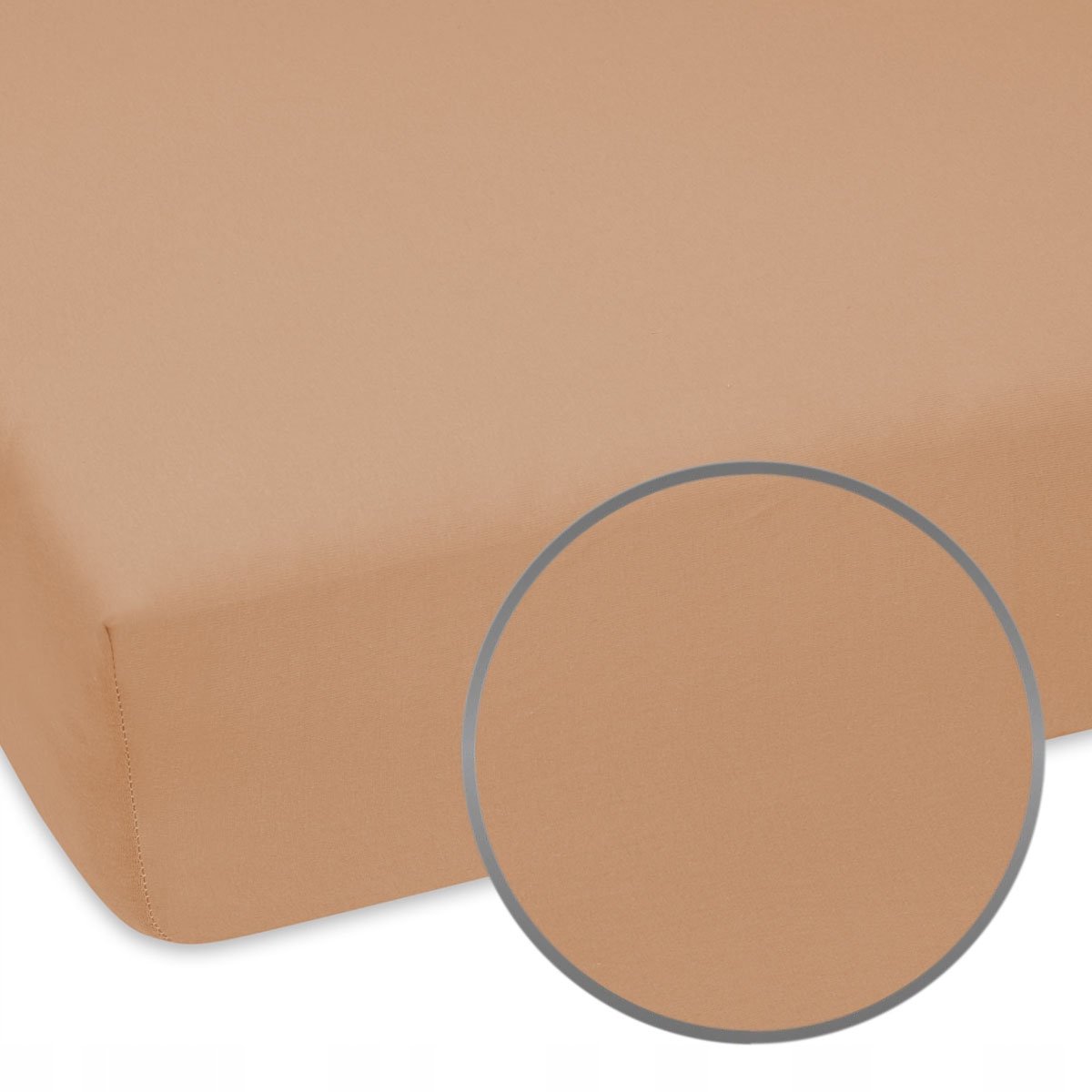 Jersey Hoeslaken Katoen Beige 220x200cm - Zacht & geschikt