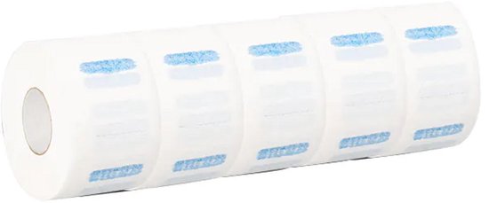 Papieren Zelfklevende Nekkragen – Wegwerp op rol – 5 rollen × 100 stuks – Wit – Voor Kappers & Barbers – Hygiënische, flexibele kapperskragen