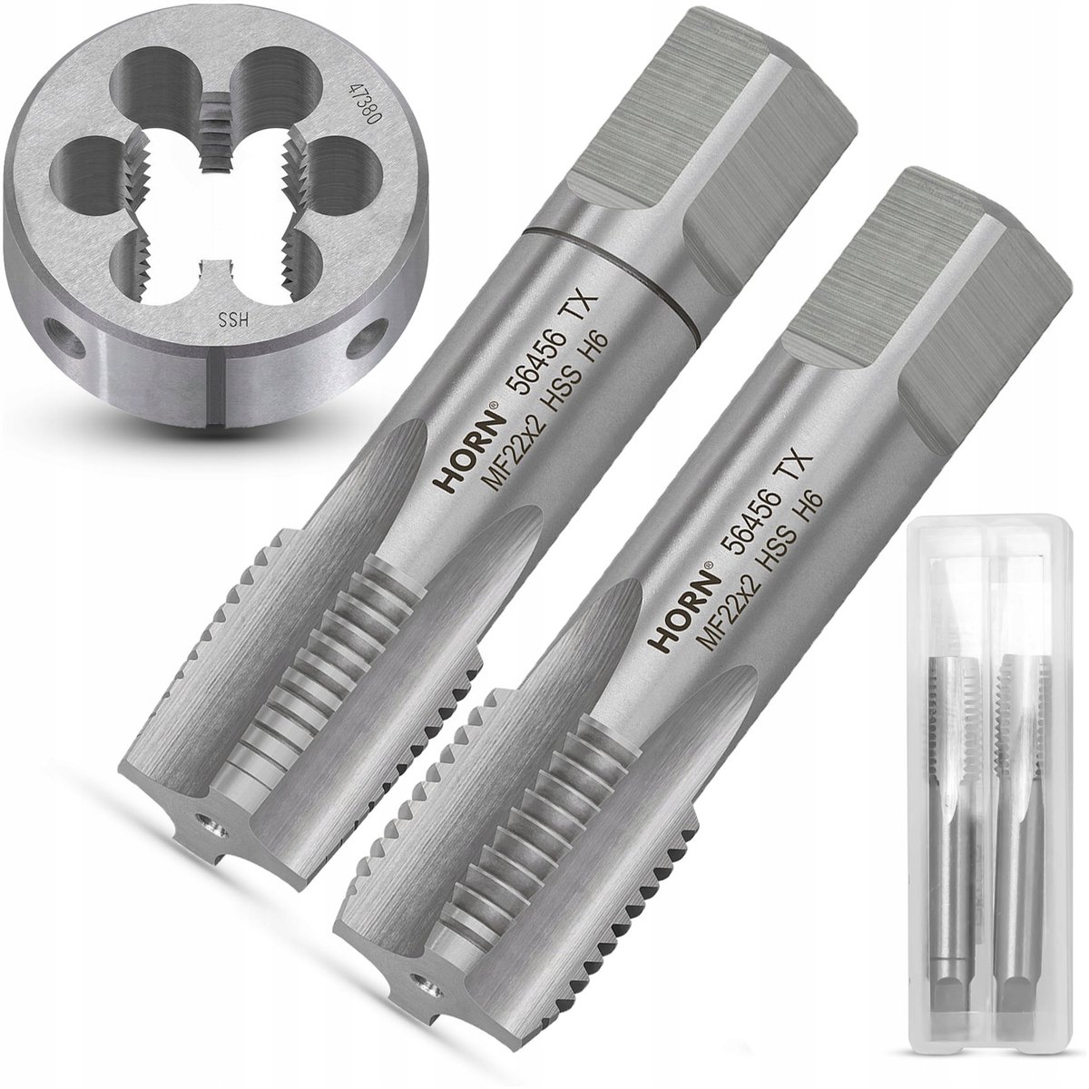 M22x2 Schroefdraad Snijgereedschap Set: Taps & Stol