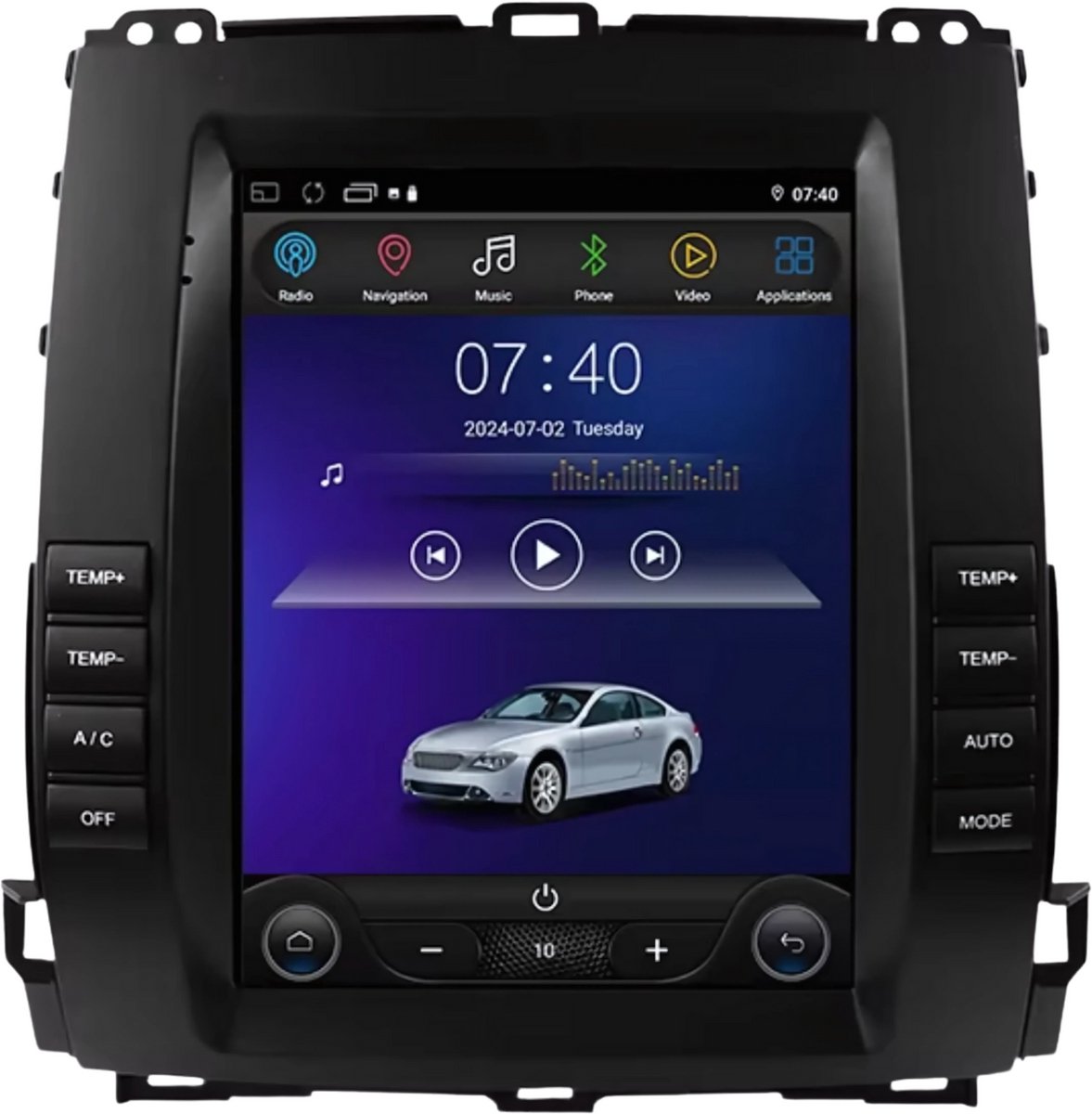 Autoradio met bluetooth - Carplay - Voor Toyota Land Cruiser Prado 120 en Lexus GX470 (2002-2009) - Geschikt voor Apple en Android - Stereo - Navigatie - Navigatiesysteem auto - 1GB 16GB