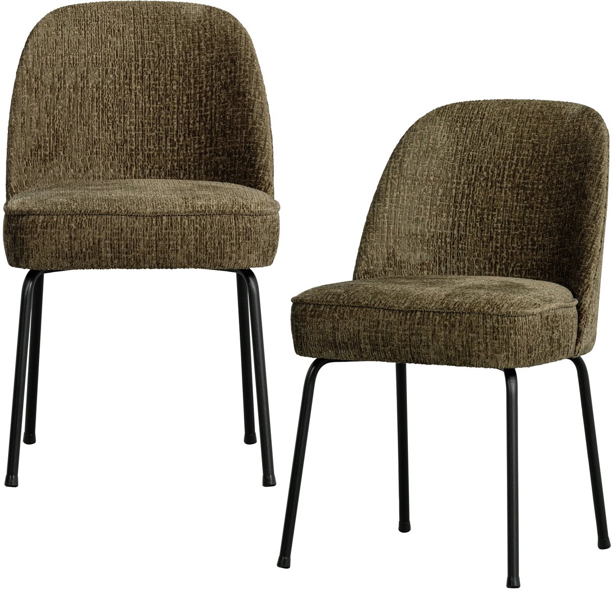 WOOOD Vogue Eetkamerstoelen - Velvet - Bonsai - Set van 2