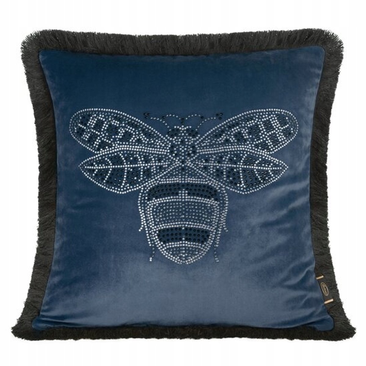 Luxe Velours Sierkussenhoes met Applicatie en Fringe - 45x45 cm