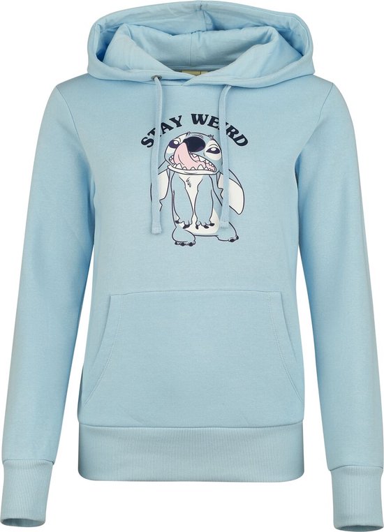 Pull à capuche Lilo & Stitch Stay Weird pour femme - Bleu clair - M