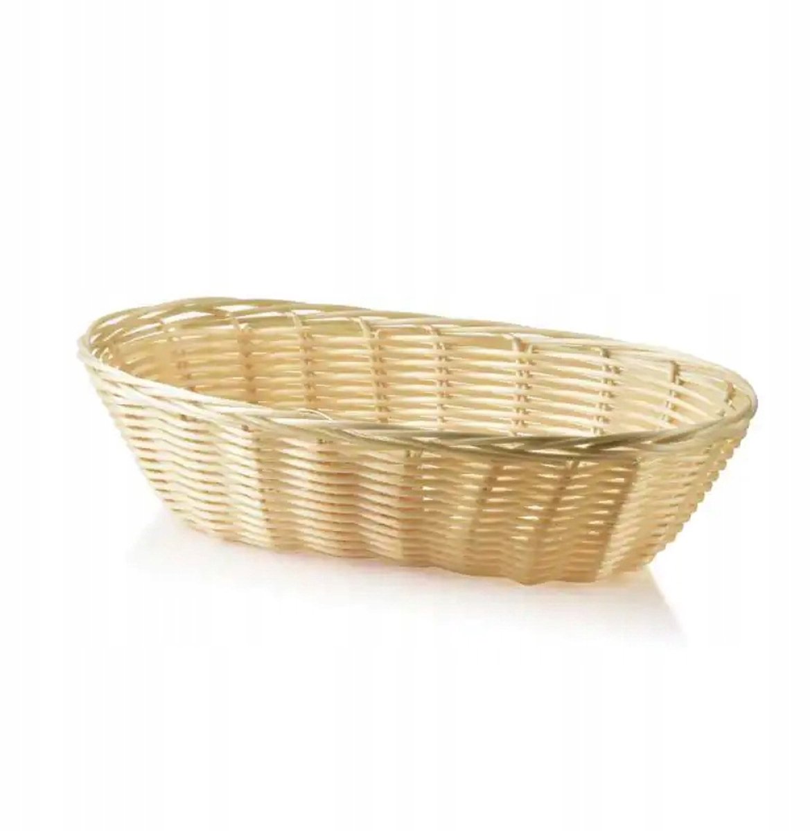 Sino Ovale Polyrattan Mand - Romige Kleur - 27x17x7cm